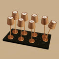 8× Maya Cuivre — Pack lampes rechargeables hôtel Tavellio