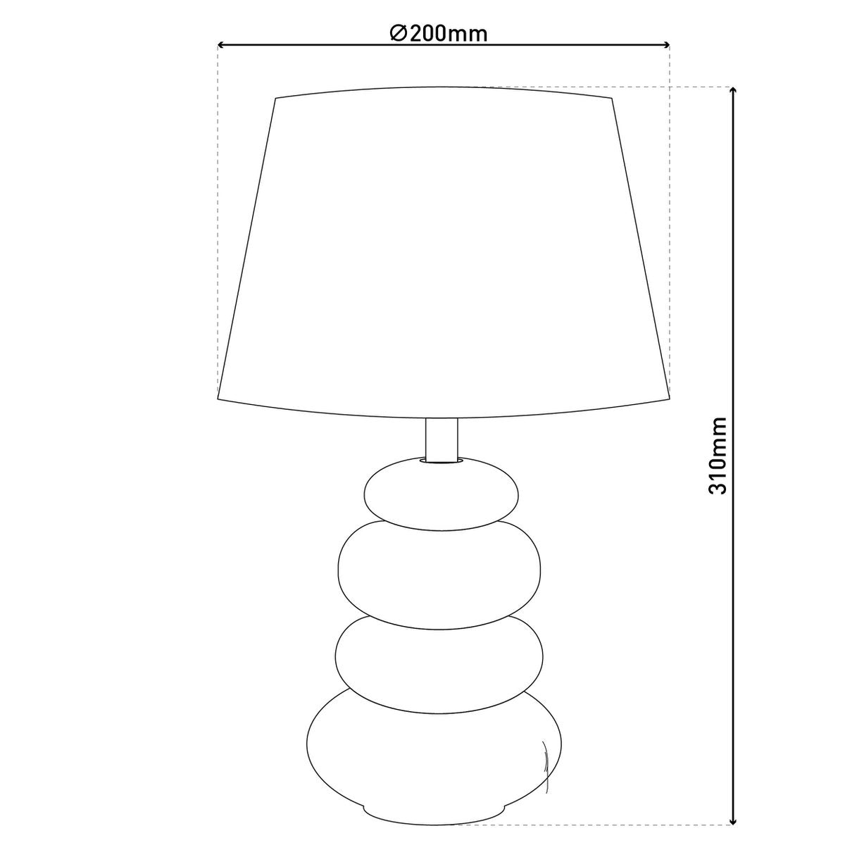 Lampe de chevet en céramique "Stoney"