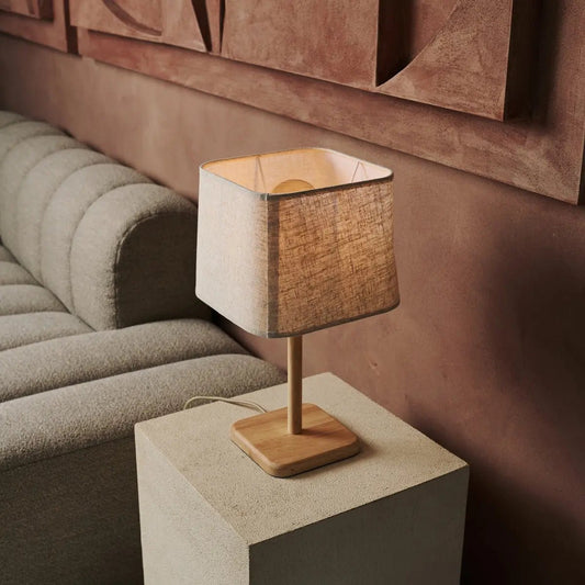 Lampe en bois Marley avec une teinte beige - Éclairage élégant et biologique