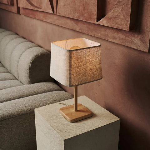 Lampe en bois Marley avec une teinte beige - Éclairage élégant et biologique