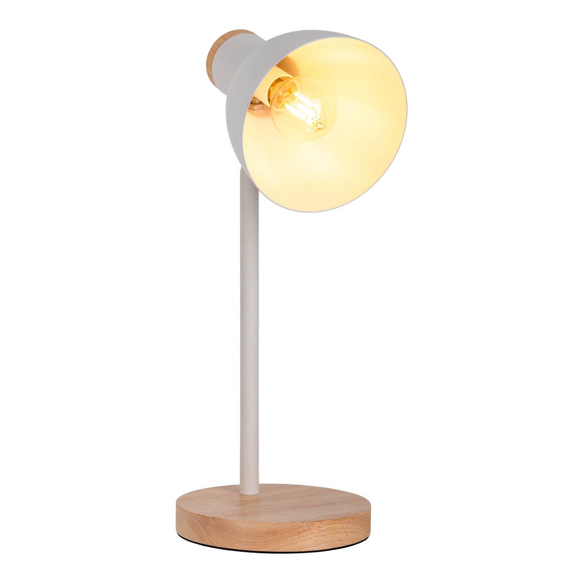 Lampe de bureau "Marie" en métal et en bois