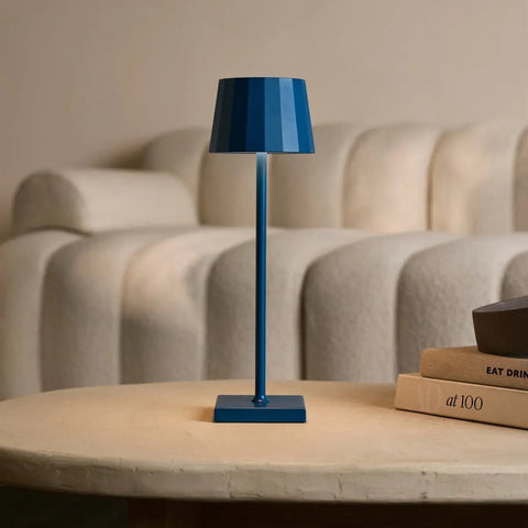 Combi Set Professional - 4 X Wouter Delftware Blue Rechargeable Table Lamps et 1 X Amstel Wireless Station Wireles
