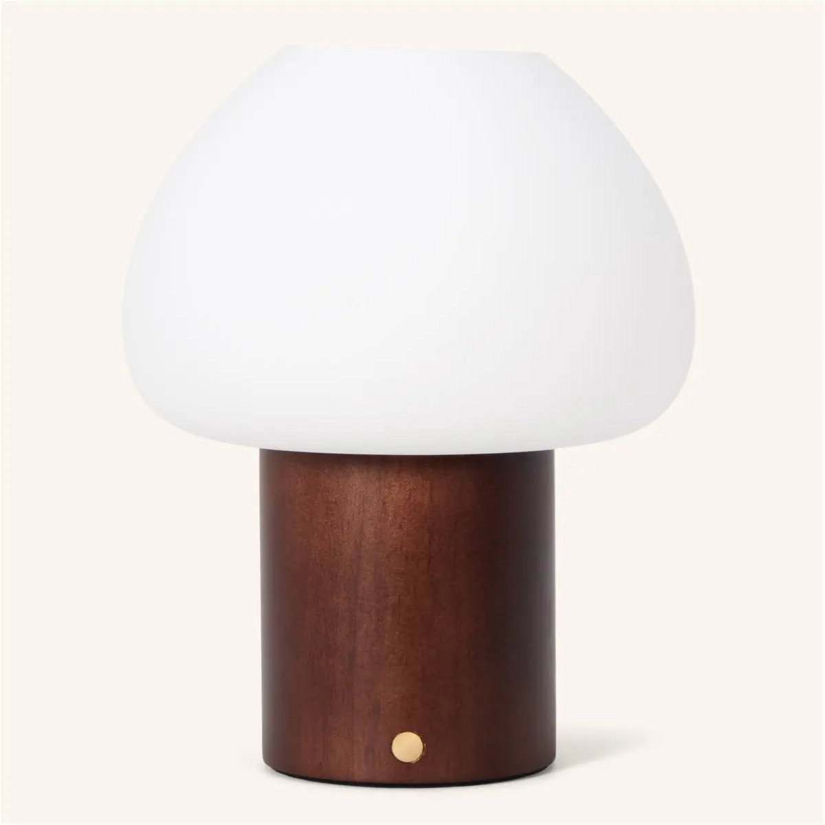 Lampe en bois Fynn marron foncé – Lumière rechargeable et à intensité variable
