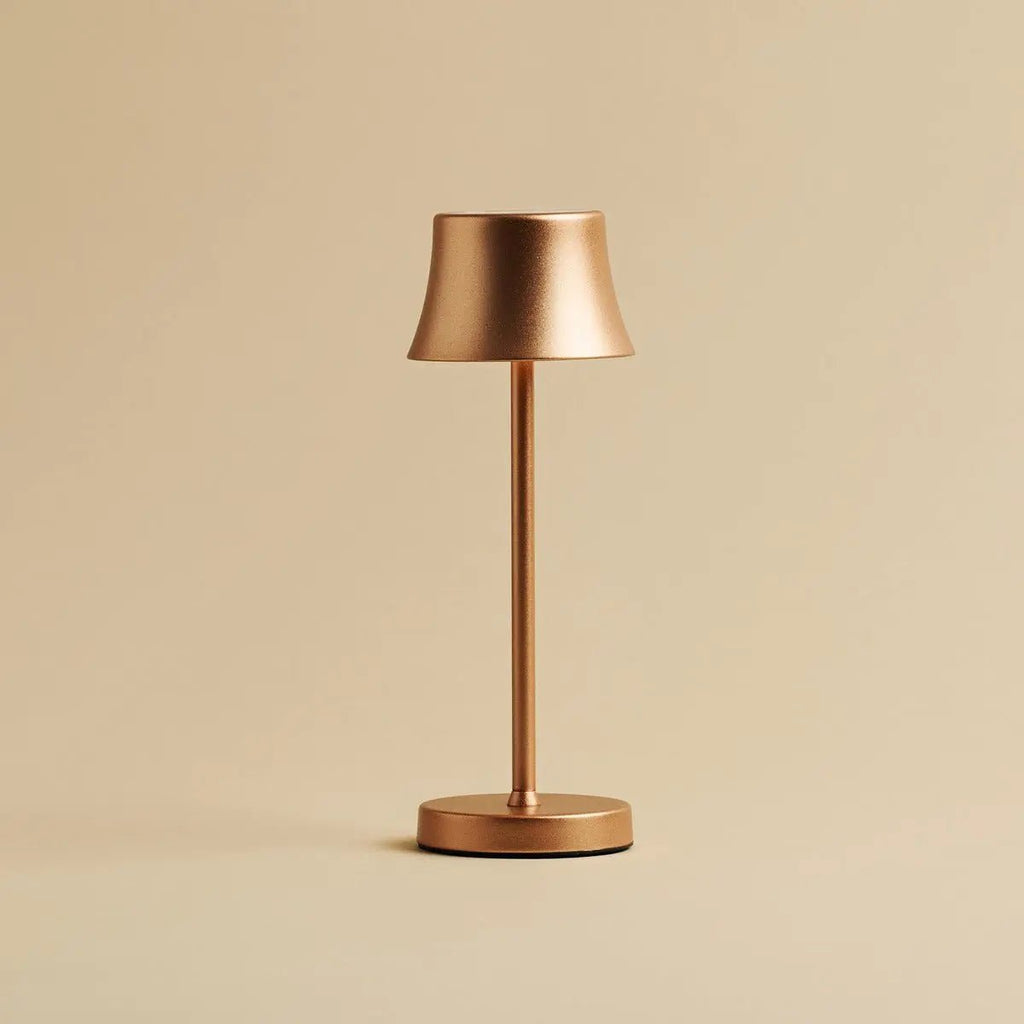 De Pijp Mini Copper Rechargeable Table Lampe - Charge sans fil, lampe dimmable et 3 couleurs lumineuses