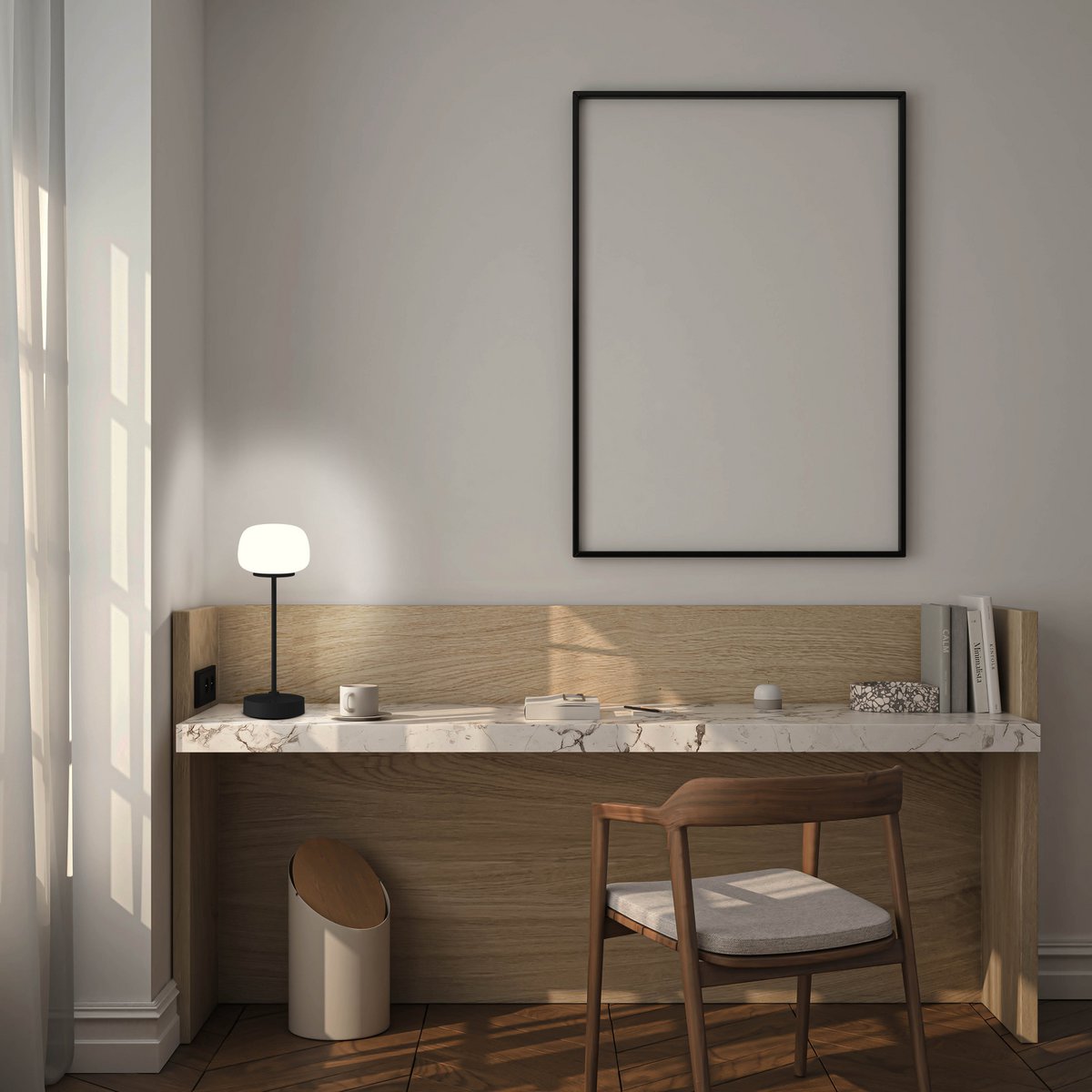 Batterie à LED / lampe de table "Pina" - Noir