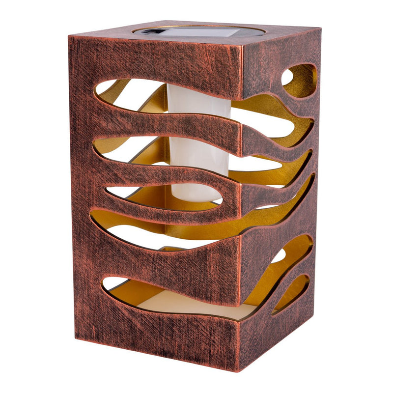 Décoration LED Lumière solaire "Hilda", 12,3 x 12,3 cm, 20 cm de haut, en plastique de haute qualité, à l'intérieur en...