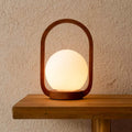 Lampe sans fil en bois marron Skye | Rechargeable et variable