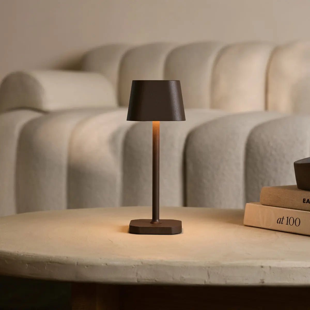Lampe de table rechargeable Ava Mocha Marron | Sans fil et à intensité variable