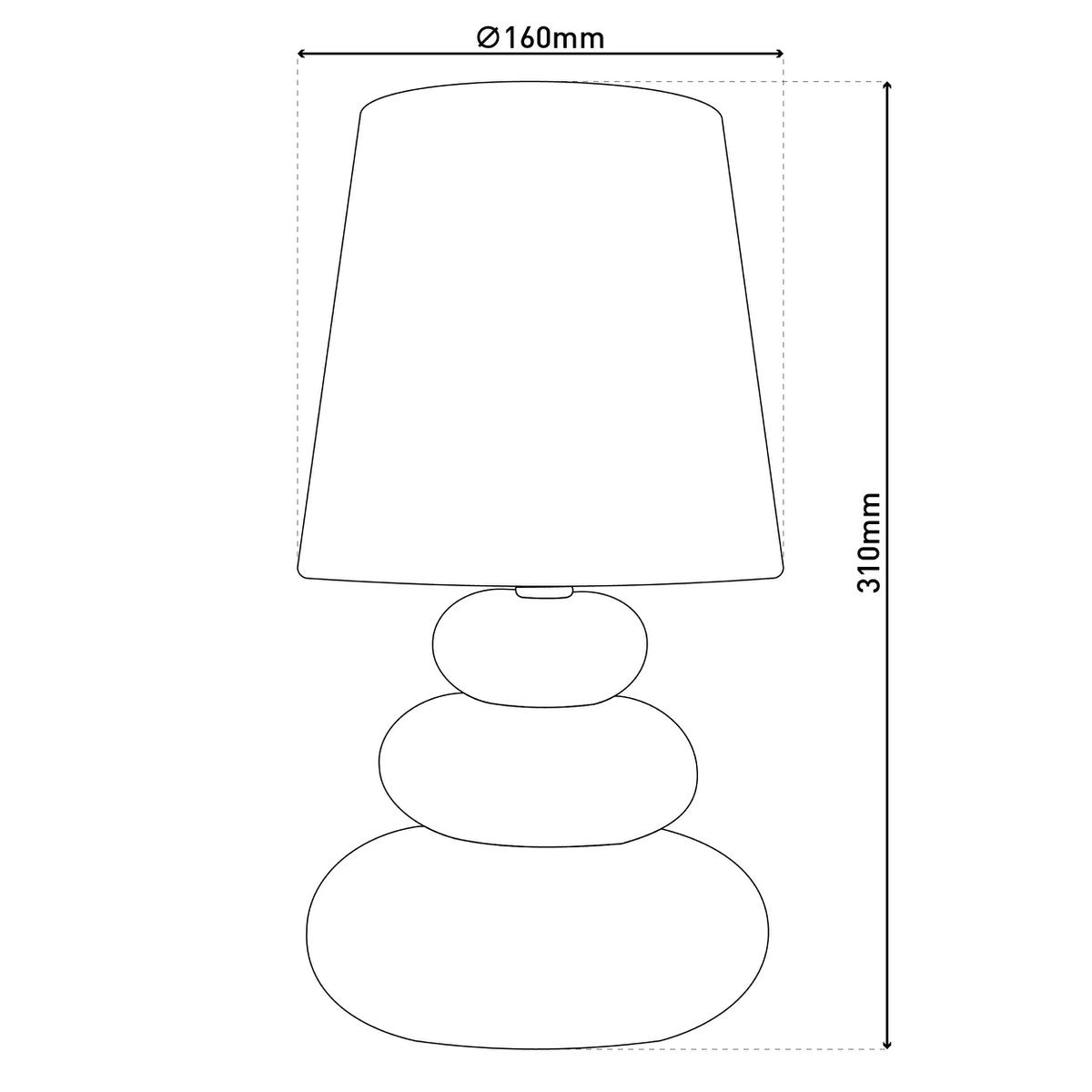 Lampe de table en céramique "Stoney"