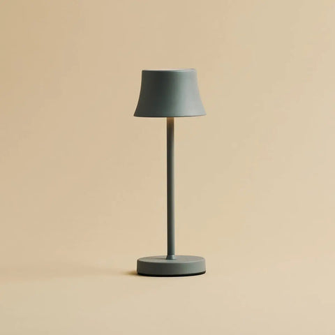 Combi set professionnel - 8 x de pijp mini souris gris gris lampes de table rechargeable et 1 x station de charge sans fil avec Qi-Technology - parfait pour les restaurants, l'hospitalité et les hôtels