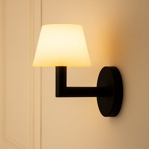 Lampe murale rechargeable en bois noir Ted | Éclairage sans fil et dimmable