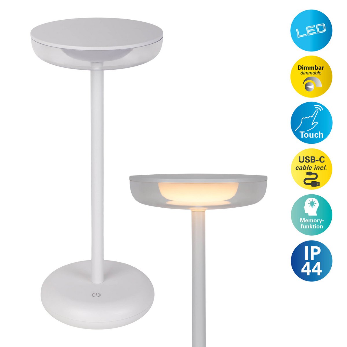 Lampe de table à batterie « PASI » - Blanc