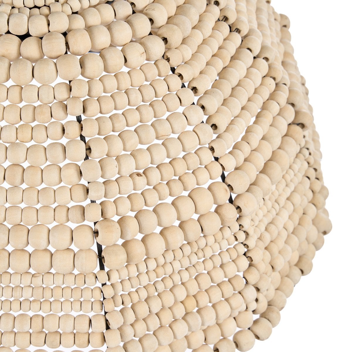 Le pendentif dôme en perles de bois - Naturel