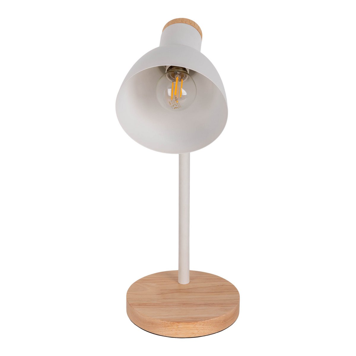 Lampe de bureau "Marie" en métal et en bois