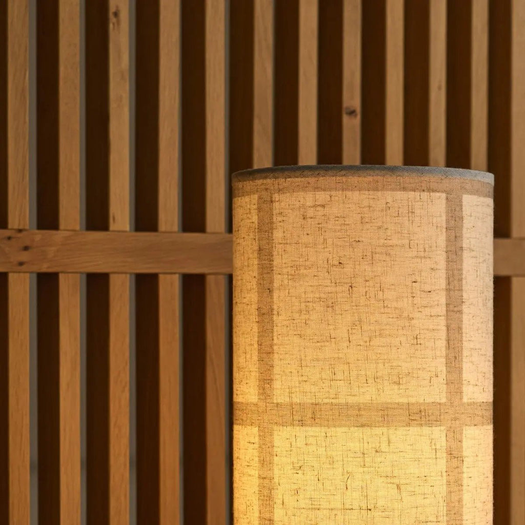 Lampe de table marron foncé Sakura | Abat-jour en mélange de lin et éclairage élégant