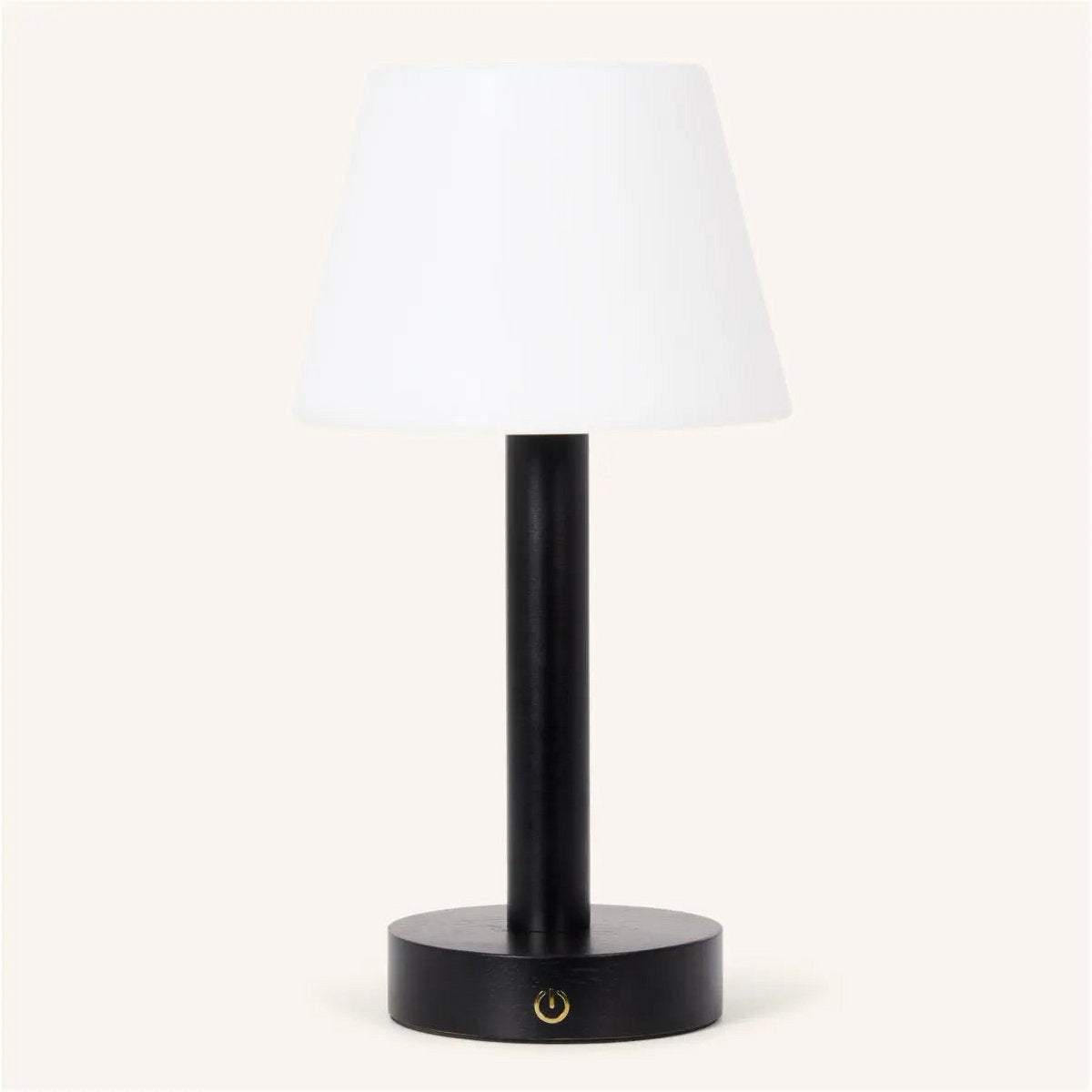 Lampe de table rechargeable en bois noir "Zoë" | Intensité variable et portable | Autonomie de la batterie de 80 heures