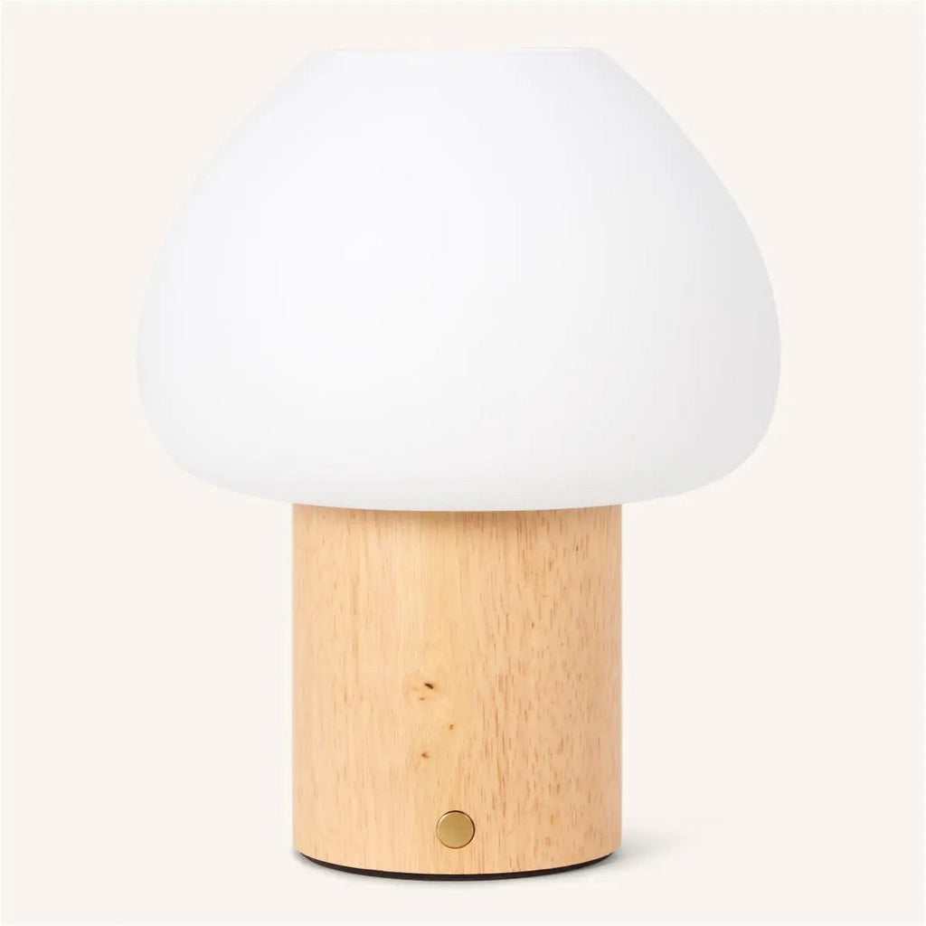 Lampe en bois "Fynn" marron clair – rechargeable, variable et élégante
