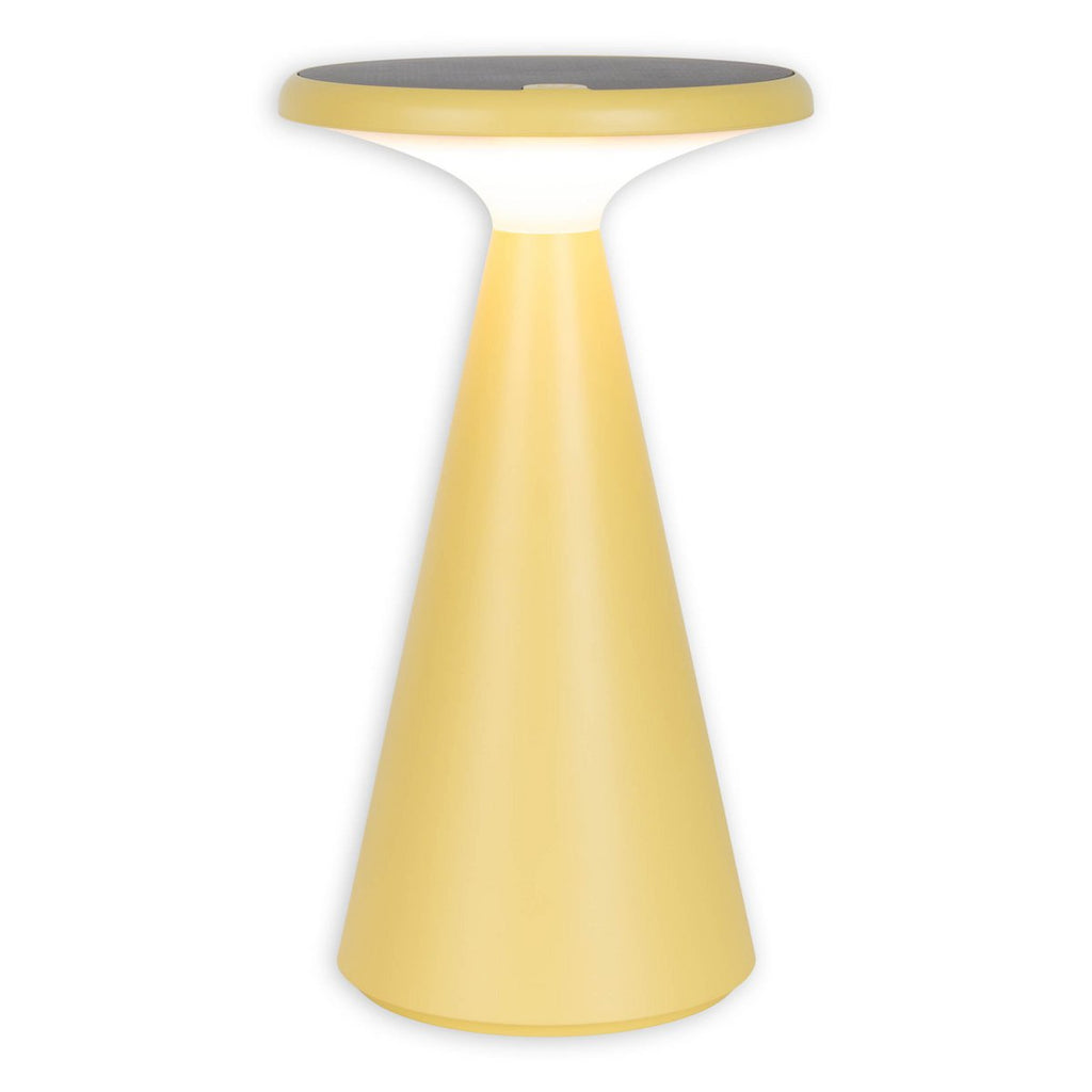 Lampe de table de batterie solaire légère PALU - Jaune pour Extérieur et Intérieur