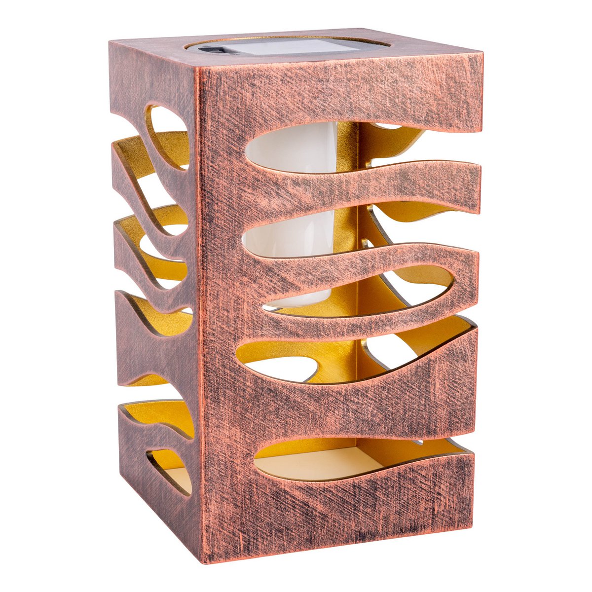 Décoration LED Lumière solaire "Hilda", 12,3 x 12,3 cm, 20 cm de haut, en plastique de haute qualité, à l'intérieur en...
