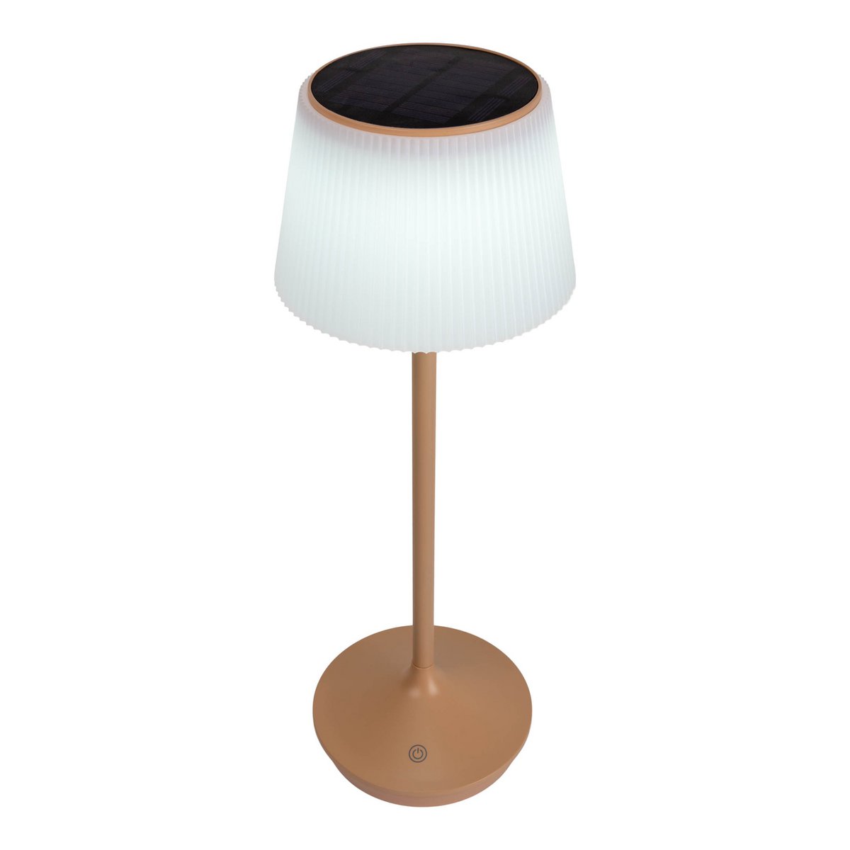 Lampe de batterie solaire "Emmi" - Marron et blanc