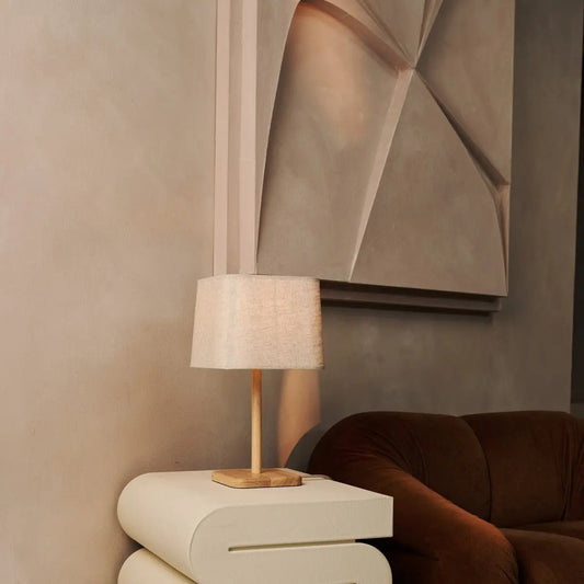 Lampe en bois Marley avec une teinte beige - Éclairage élégant et biologique