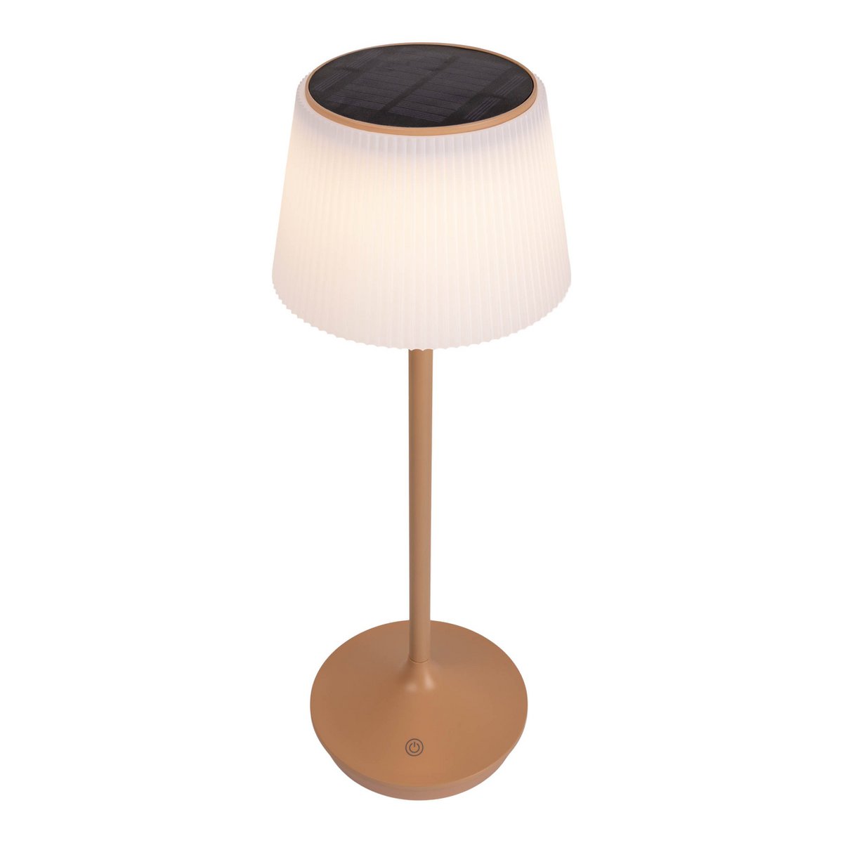 Lampe de batterie solaire "Emmi" - Marron et blanc