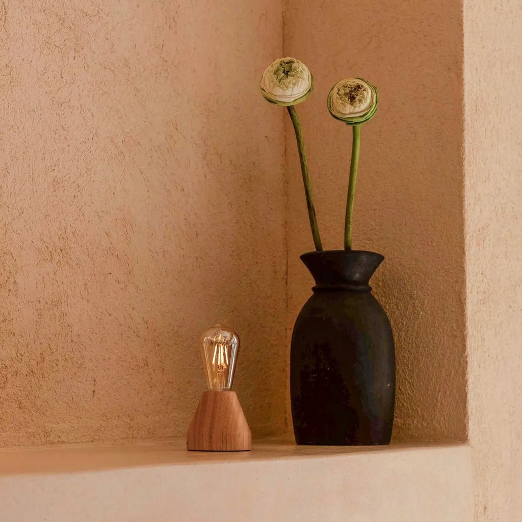 Lampe à LED à LED de recharge Light Zavi Brown - Batterie de 60 heures sans fil.