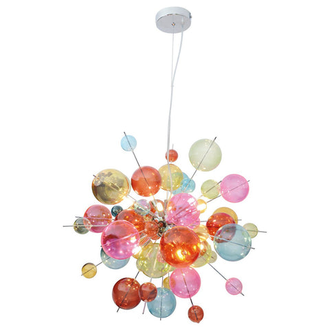 La lampe suspendu pendentielle "explosion" colorée