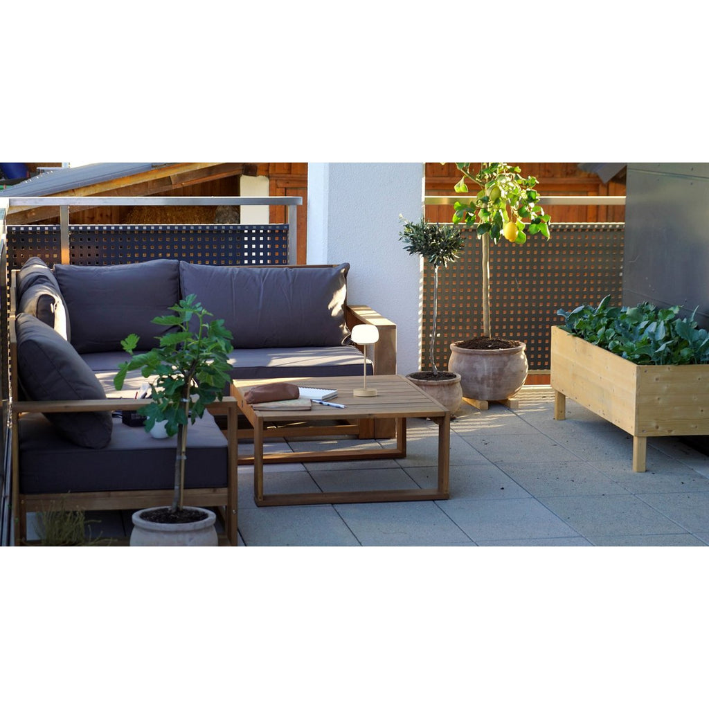 Batterie à LED / lampe de table "Pina" - Beige