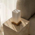 Lampe rechargeable en bois marron clair Zayn L Batterie dimmable et sans fil et bonne batterie