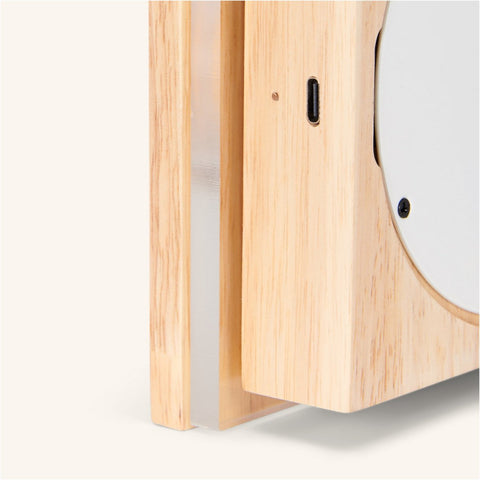 Lampe murale sans fil marron clair - lampe en bois rechargeable, dimmable et naturel