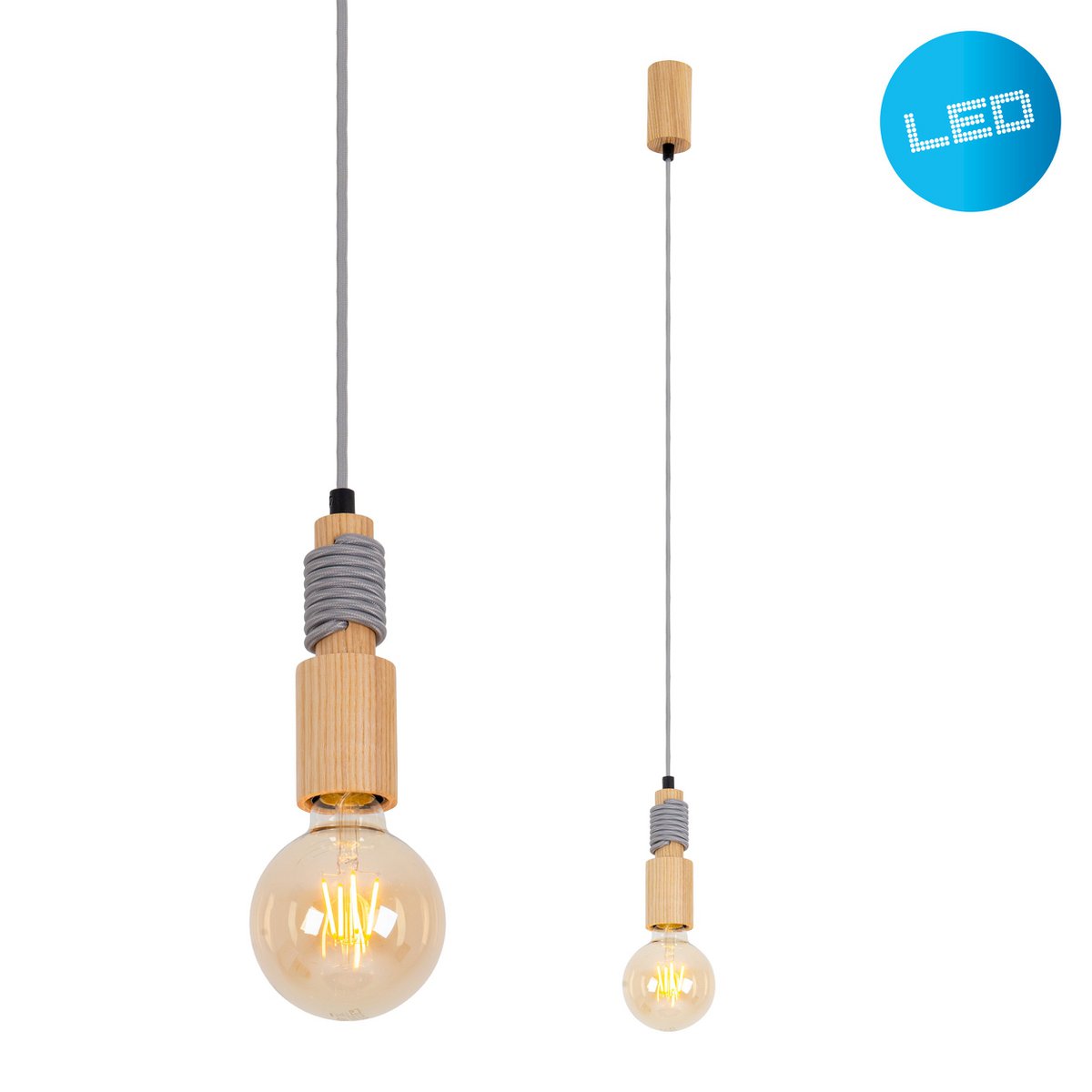 Plafonnier en bois LED "Bento"