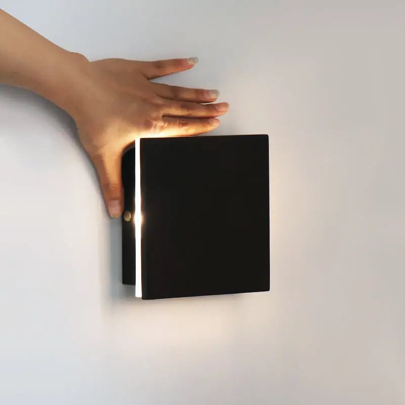 Applique murale sans fil noire Ligne | Conception rechargeable et variable