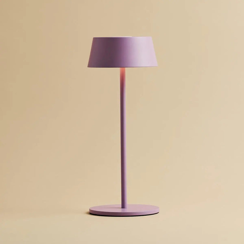 Hugo Violet Lila Lampe de table rechargeable - lampe élégante, dimmable et sans fil