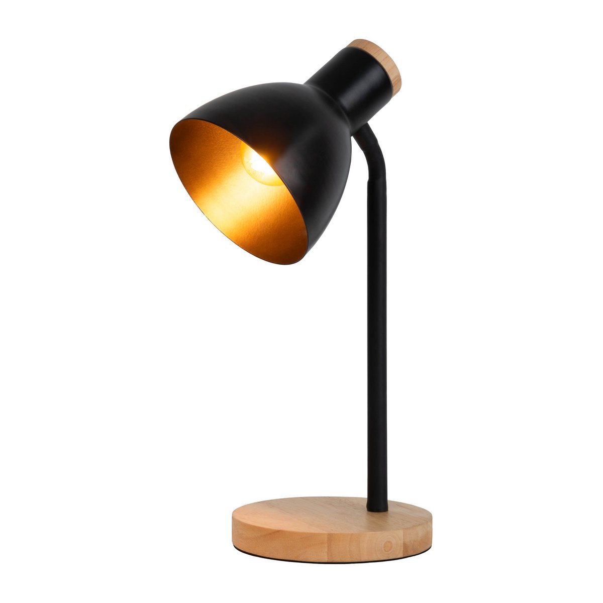 Lampe de bureau "Marie" en métal et en bois