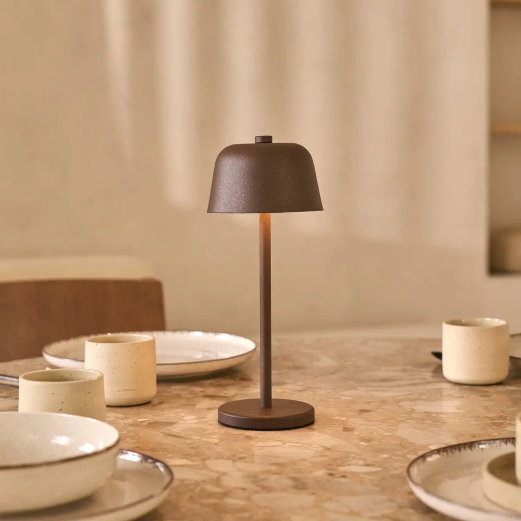 Lampe de table rechargeable Anton Moka Marron | Éclairage élégant et sans fil