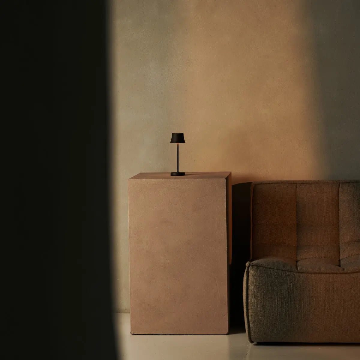 4× de Pijp Mini Moka Marron — Pack lampes rechargeables hôtel Tavellio
