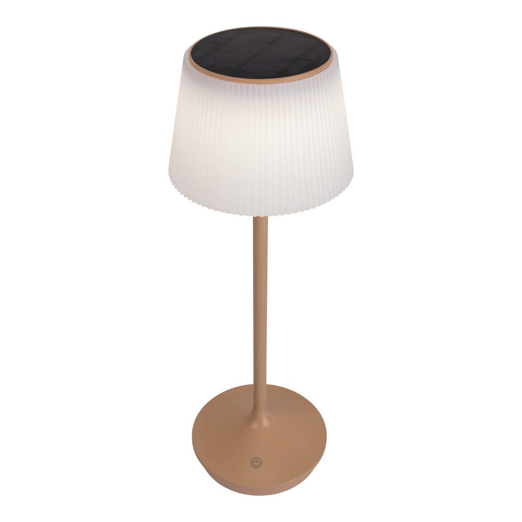 Lampe de batterie solaire "Emmi" - Marron et blanc