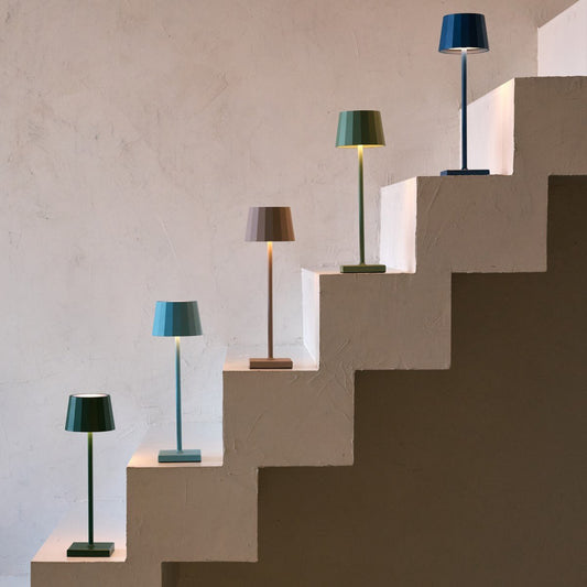 Jasper Mocha Brown - lampe sans fil avec batterie L métal, malin et 3 étapes lumineuses