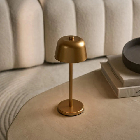 Lampe de table rechargeable Anton dorée | Éclairage élégant et sans fil