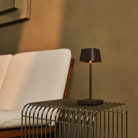 Combi set professionnel - 4 x Sarphati Mini Mocha Brown Brown Rechargeable Table Lampes et 1 X Amstel Wireless Station Wireles