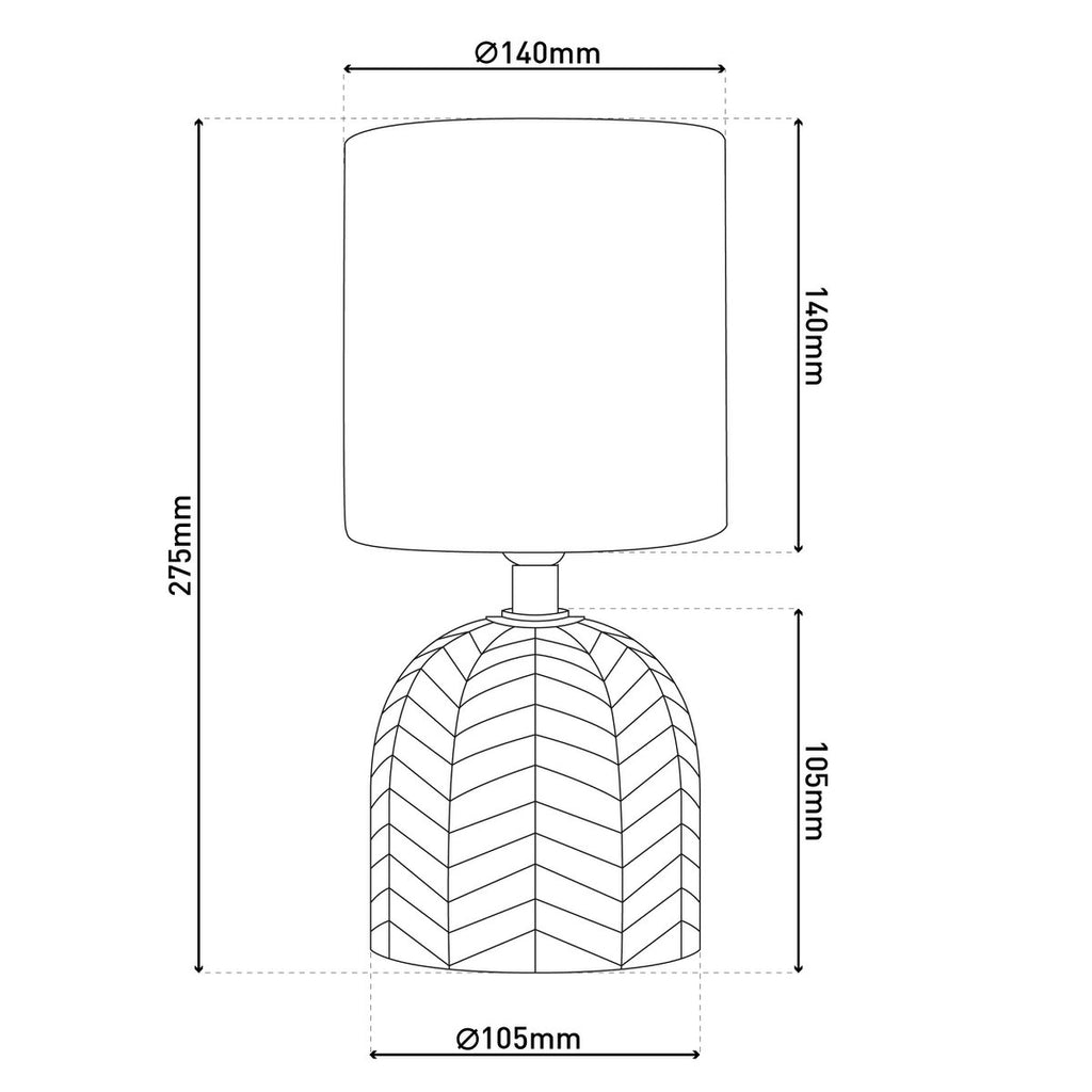 Lampe de table en céramique "folio" marron