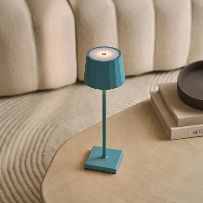 Lampe de table rechargeable bleue "William" Amsterdams | Intensité variable, batterie de 120 heures et USB-C