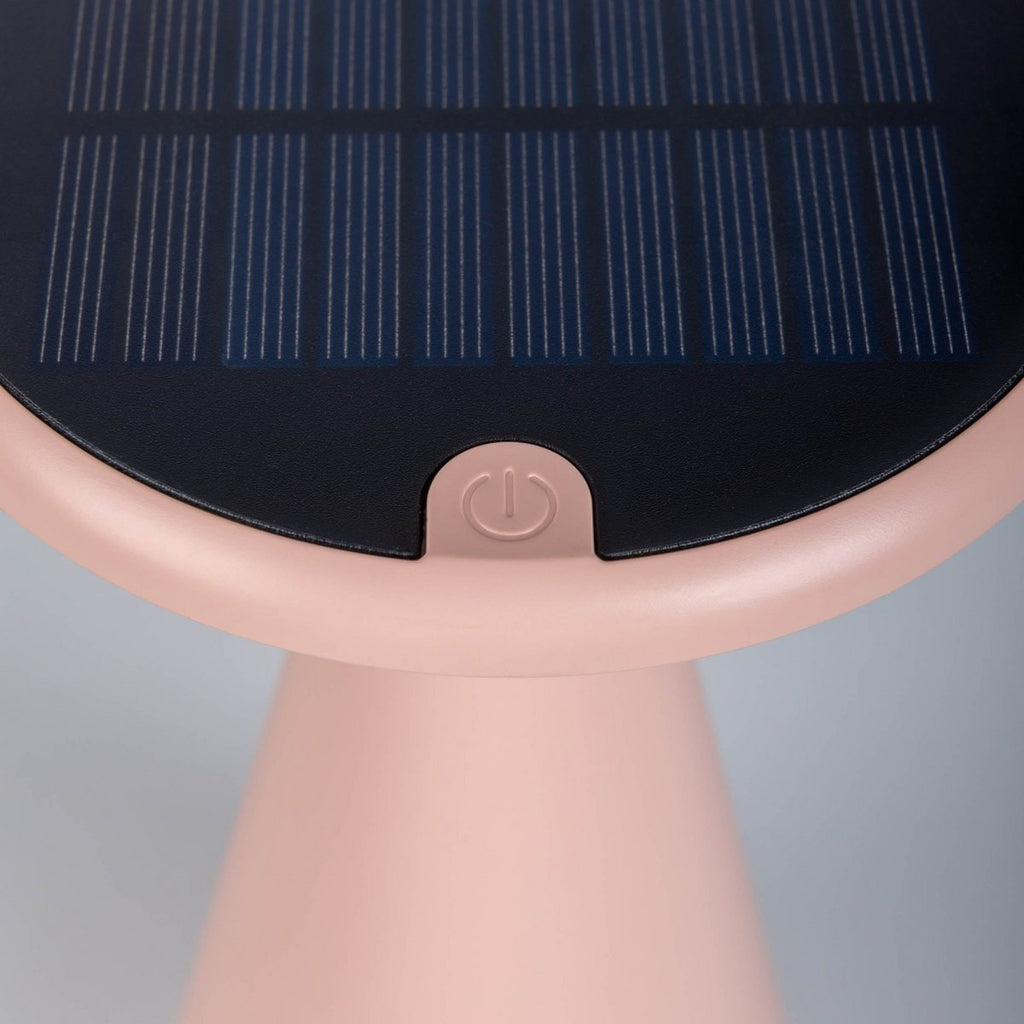 Lampe de table de batterie solaire légère PALU - Rose pour Extérieur et Intérieur