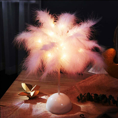 lampe de chevet a plumes