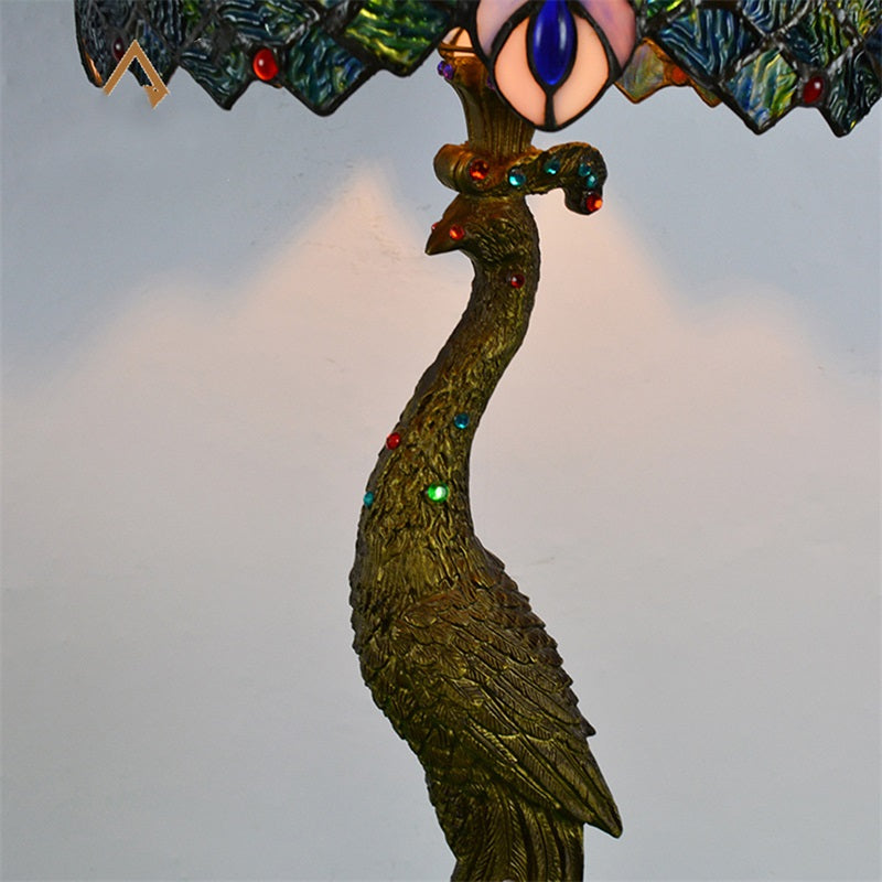 Lampe de Chevet Tiffany Paon.