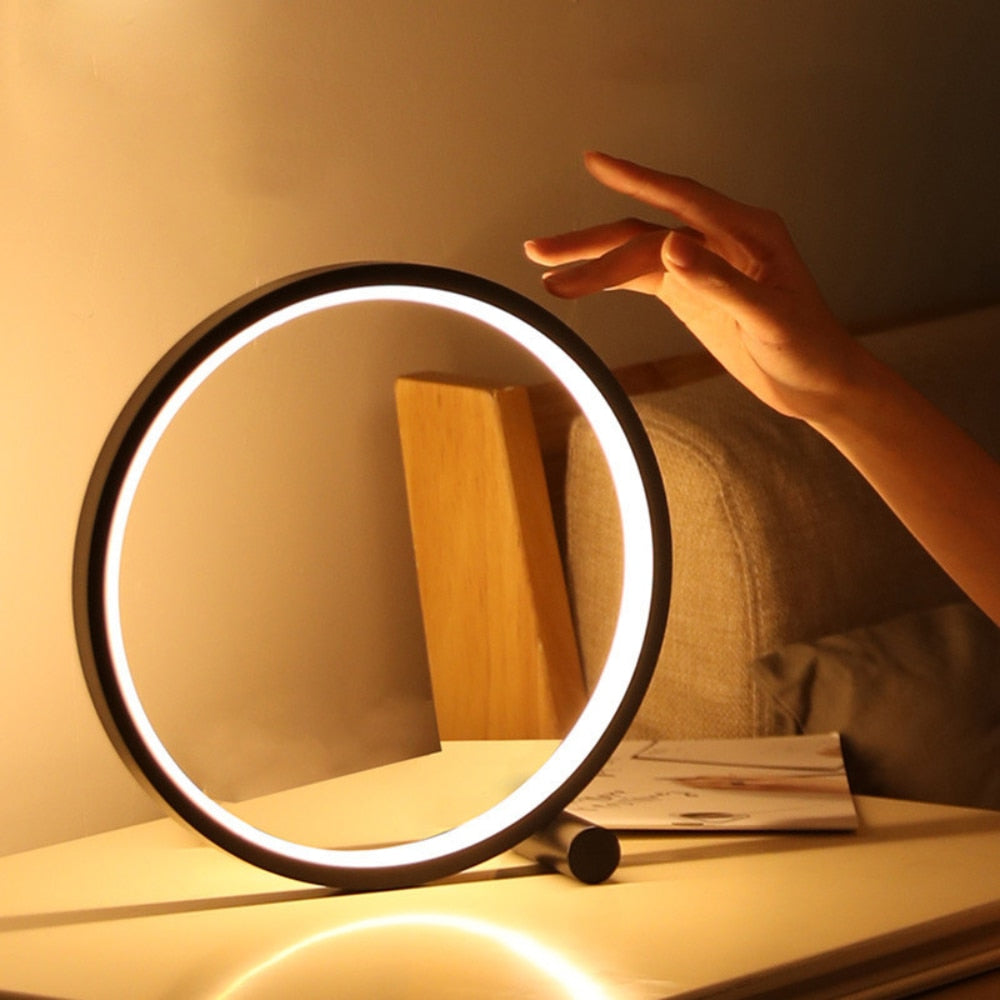 Lampe de chevet led cercle